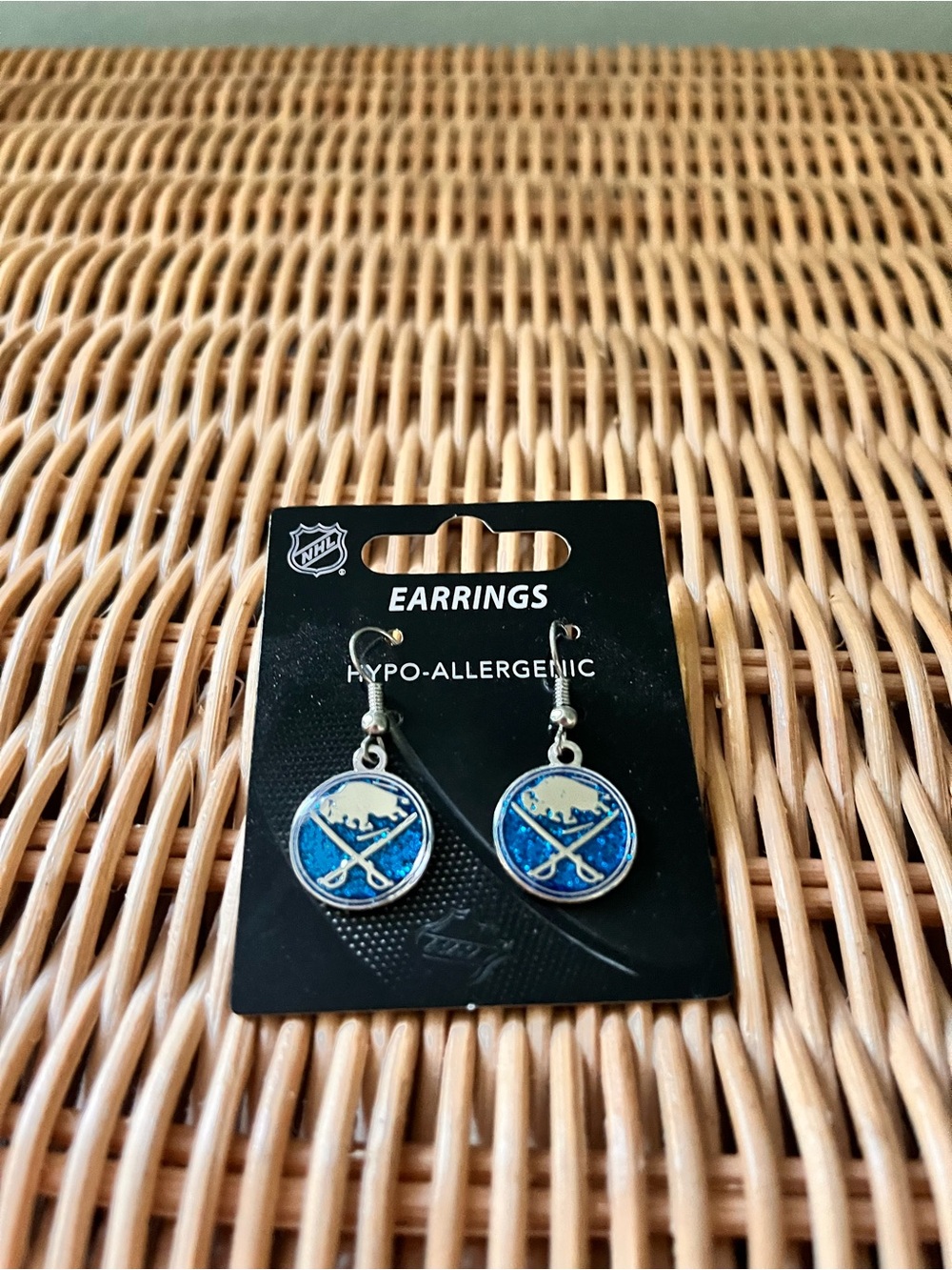 Official NHL Buffalo Sabres Dangle Earrings